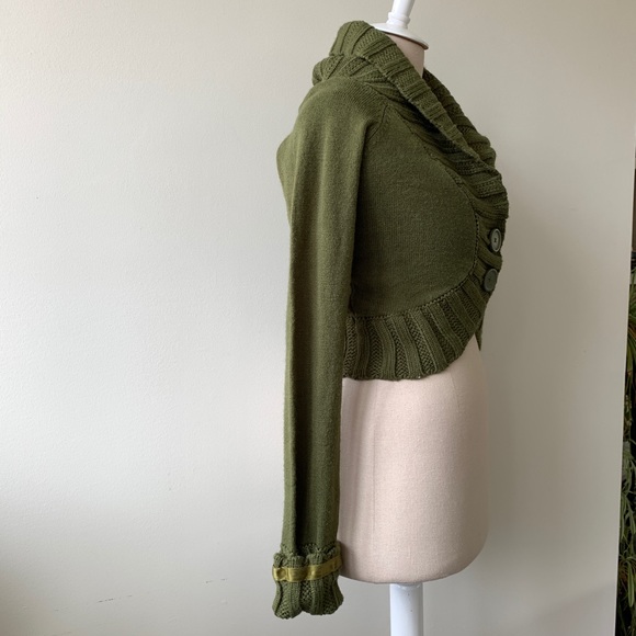 🚫SOLD Locally🚫Xhilaration Green knit shrug - Picture 2 of 6
